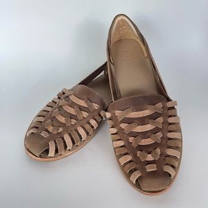 Nisolo Huarache Sandals Soft leather No heels.Closed-toe coverage Sz 9.5